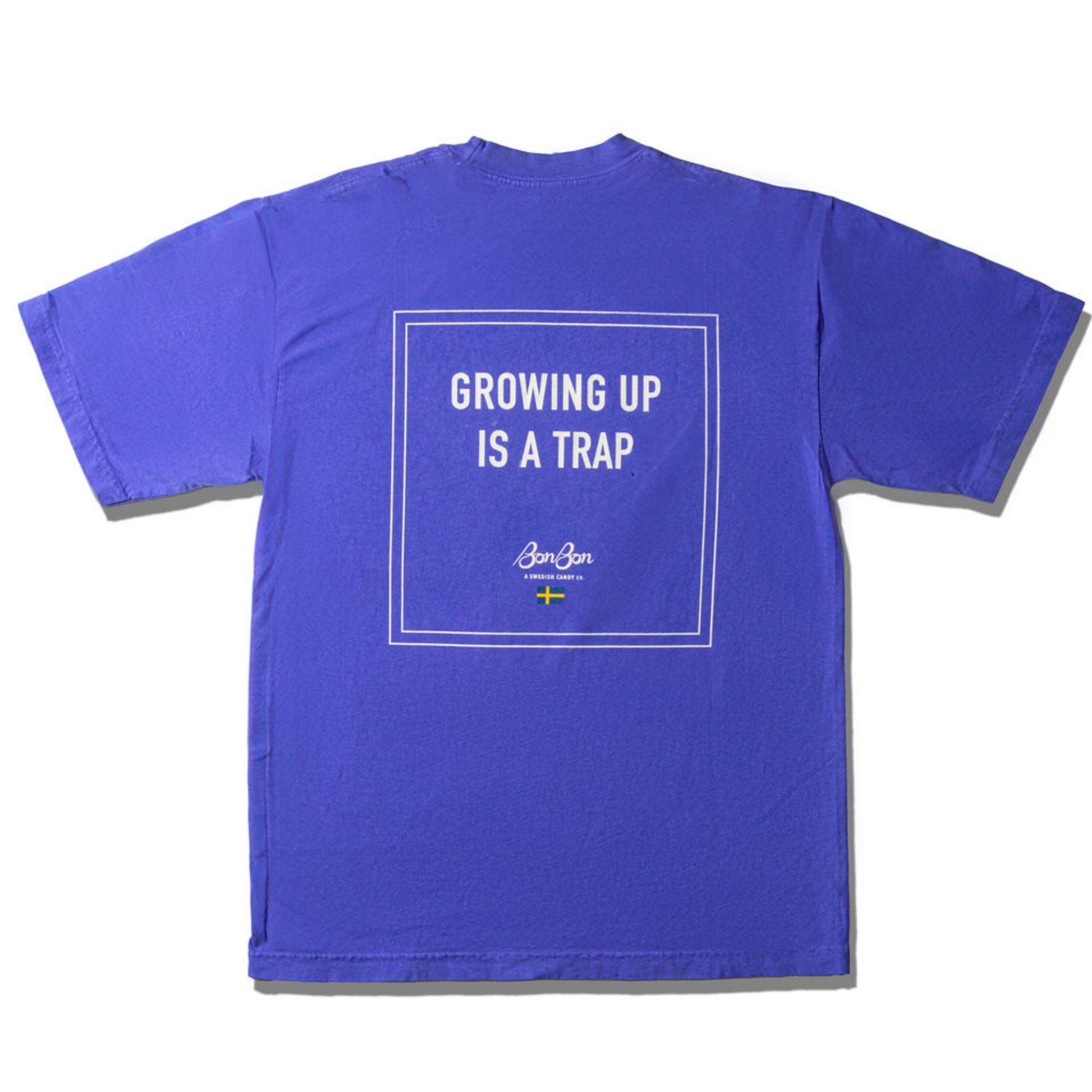 Growing Up Is a Trap Tee in Neon Purple - Image 2